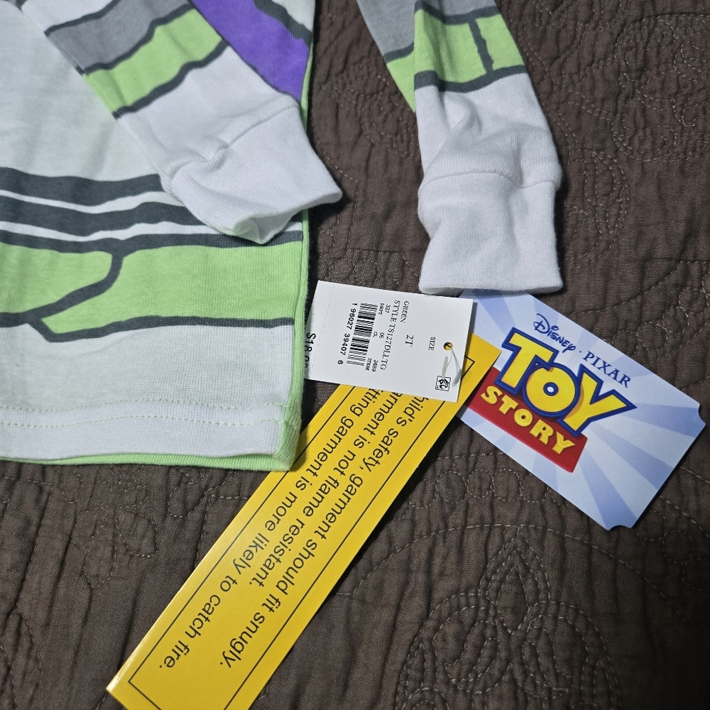 Disney Toy Story Buzz Lightyear Costume PJ Set, toddler 2T or 3T choose size - Picture 4 of 10